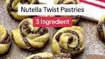 Nutella Twist Pastries 🍫 Easy 3 Ingredient Recipe ...