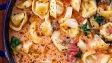 One Pot Italian Sausage Tortellini Soup