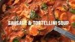 One-Pot Sausage and Tortellini Soup is a must make ...