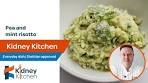 Pea and mint risotto | Kidney Kitchen | kidney friendly recipe