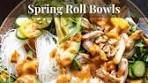 Peanut Chicken Spring Roll Bowls