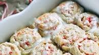 Peppermint White Chocolate Sweet Rolls
