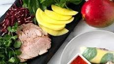 Pork Tenderloin and Mango Spring Rolls
