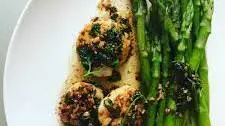 Quick & Easy Lemon Garlic Scallops & Asparagus