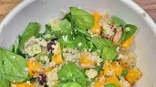 Quinoa Spinach Salad with Lemon Vinaigrette