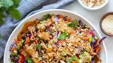 Rainbow Quinoa Salad with Peanut Dressing