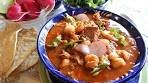 Red Pozole. Pozole Rojo with Pork