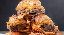 Roast beef and cheddar sliders