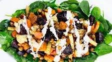Roasted Vegetable Salad with Tahini Dressing