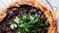Rustic Mushroom Tart with Fresh Herb Salad
