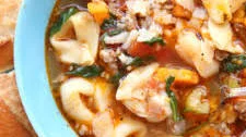 Sausage and Sweet Potato Tortellini Soup