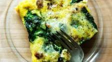 Sausage, Egg, and Cheese Casserole with Spinach