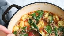 Sausage, Spinach & Tortellini Soup