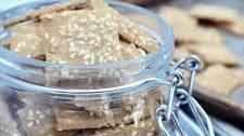 Sesame Seed Sourdough Starter Batter Crackers