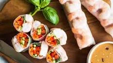 Shrimp Spring Rolls with Peanut Sauce