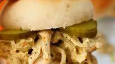 Slow Cooker Honey Mustard Chicken Sandwiches