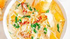 Slow Cooker White Chicken Lasagna Soup