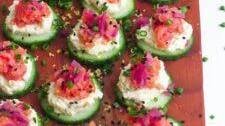 Smoked Salmon Cucumber Bites
