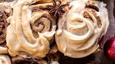 Soft and Fluffy Christmas Cinnamon Rolls with Caramel Cream Cheese Icing