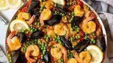Spanish Paella Recipe (Seafood, Chicken, and Chorizo)