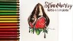 Speed Drawing: Strawberry dipped in Chocolate using Faber ...