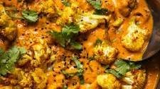 Spice-Roasted Cauliflower in Coconut Tomato Sauce with Lentils