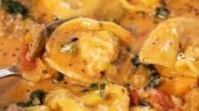 Spicy Sausage Tortellini Soup
