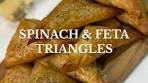 Spinach and Feta Triangles Recipe: Greek Appetizer Delight