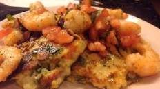 Spinach Artichoke Potato Cakes With Shrimp Scampi