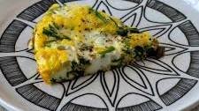 Spinach Frittata with Garlic Scapes