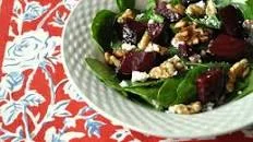 Spinach Salad with Beets and Walnuts
