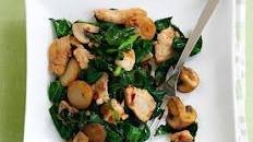 Spring greens and chicken stir-fry
