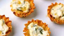 Spring Herb Tartlets with Honey and Goat Cheese
