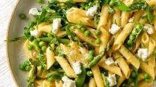 Spring Vegetable Pasta with Goat Cheese