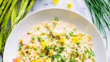 Spring Vegetable Risotto with Asparagus, Peas, Radishes and Leeks