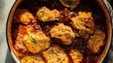 Sweet Potato Walnut Chili with Corn Dumplings