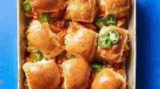Sweet-Spicy Barbecued Chicken Sliders