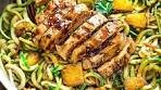 TERIYAKI CHICKEN ZUCCHINI NOODLES (ZOODLES ...