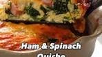 This ham and spinach quiche is ideal for any meal, from ...