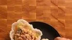 tim laielli | spicy salmon ‘tacos’ on crispy rice paper ...