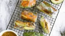 Tofu Spring Rolls with Peanut Sauce
