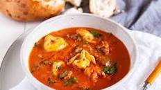 Tomato Tortellini Soup With Italian Sausage