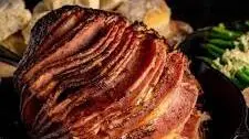 Twice Smoked Ham with Brown Sugar Honey Glaze