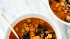 Vegan Sweet Potato, Kale and Chickpea Soup