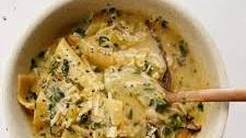 vegan white lasagna soup