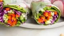 Veggie Spring Rolls with Peanut Sauce
