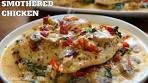 WOW! Smothered Chicken with Creamy Mushroom Bacon ...