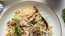 10-Minute Garlic + Herb Mushroom Quinoa