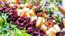Apple Cranberry Salad with Maple Buttermilk Dressing