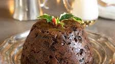 British Christmas Pudding with Brandy Sauce